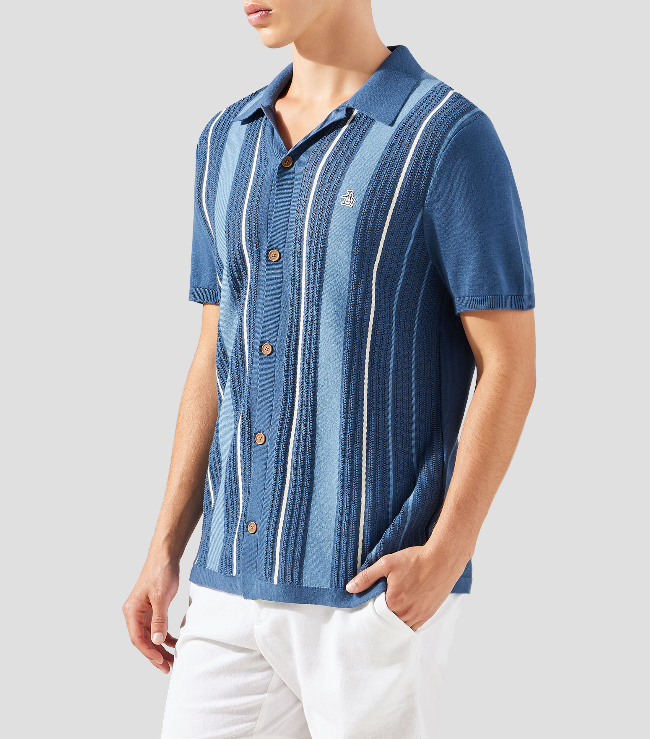 Camisa lisa manga corta Hombre